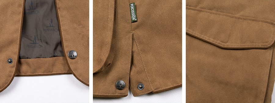 hunting gilet detail